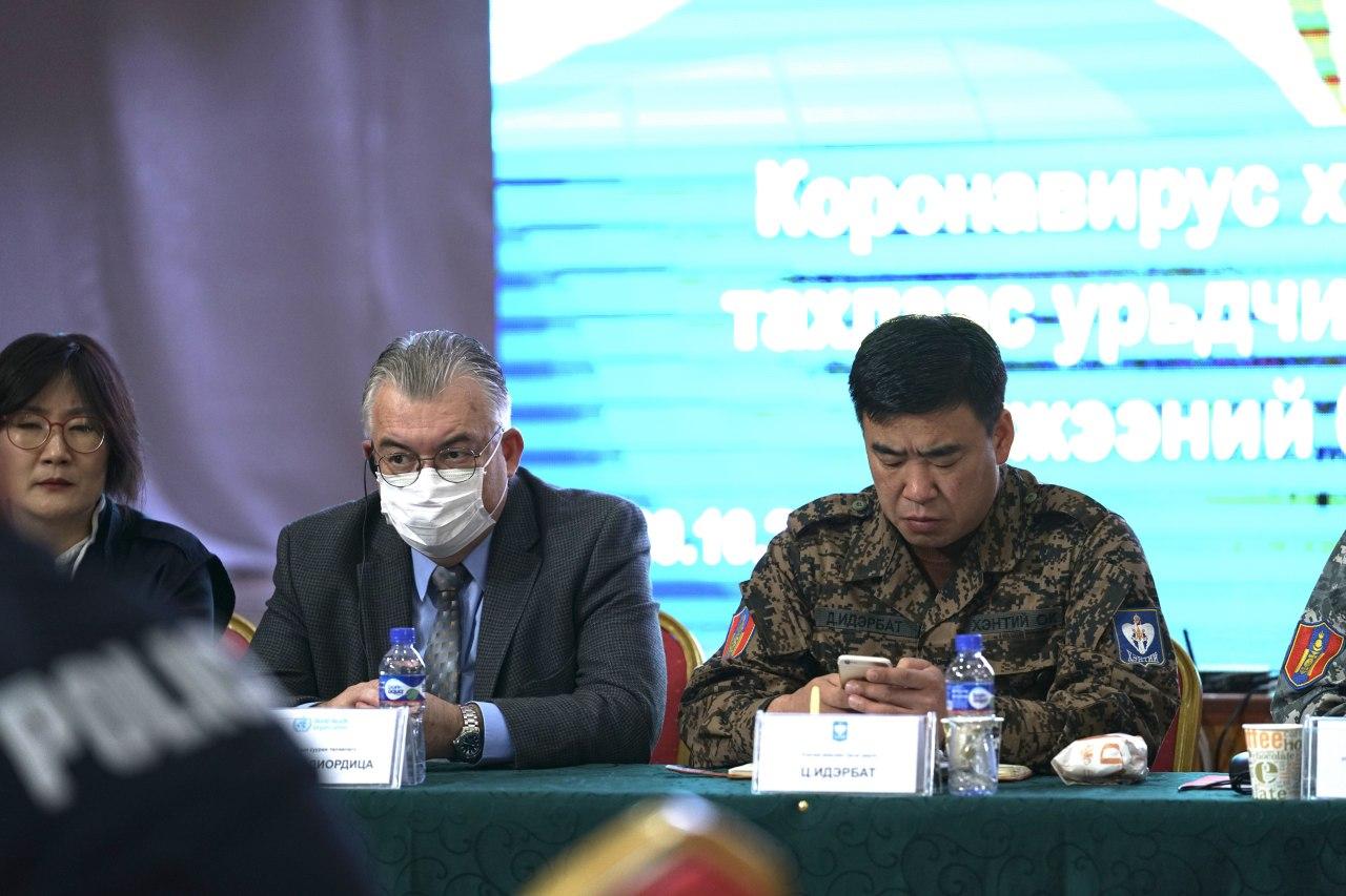 ХЭНТИЙН 120 ГАРУЙ АЛБА ХААГЧИД “КОВИД-19” ЦАР ТАХЛЫН ҮЕИЙН ТОХИОЛДЛЫН УДИРДЛАГЫН ТОГТОЛЦООГ БЭХЖҮҮЛЭХ СУРГАЛТАНД ХАМРАГДАЖ БАЙНА