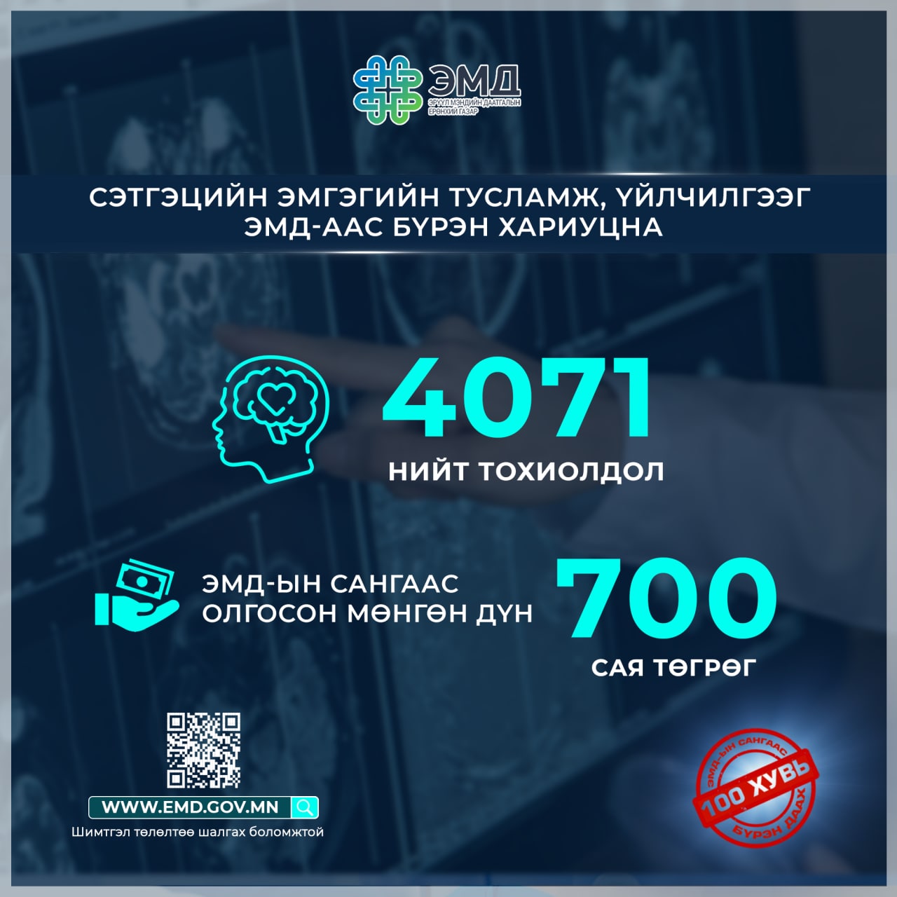 Сэтгэцийн эмгэгийн эмийн эмчилгээг ЭМД-аас бүрэн хариуцна